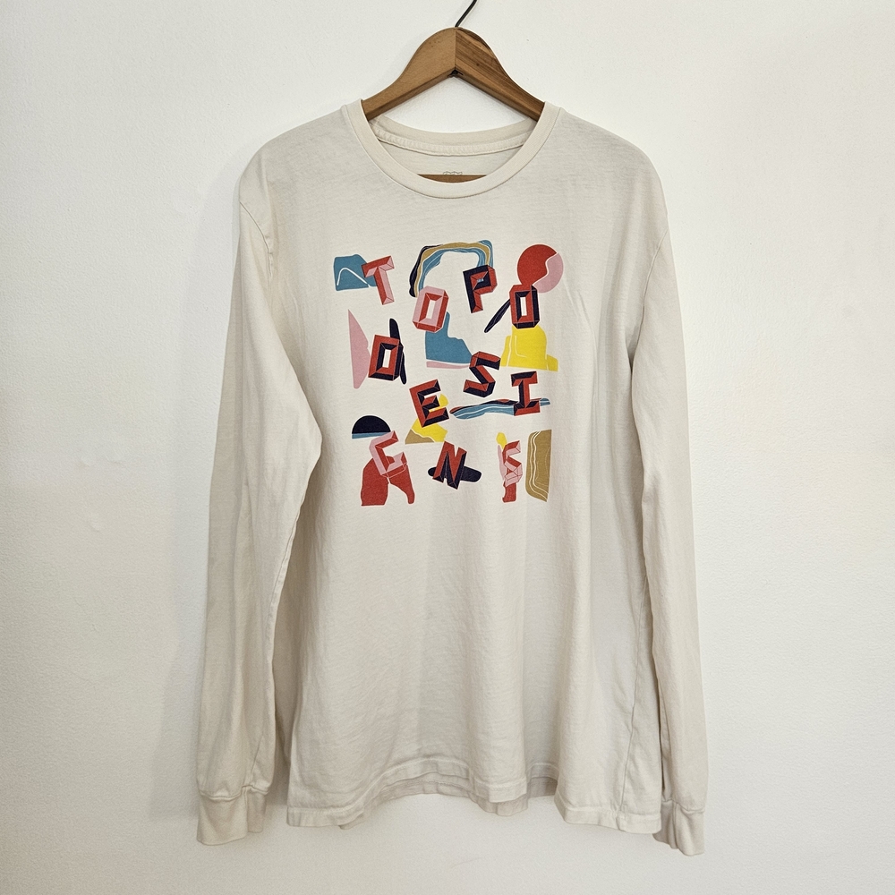 Topo Designs Cream Graphic Long Sleeve Shirt